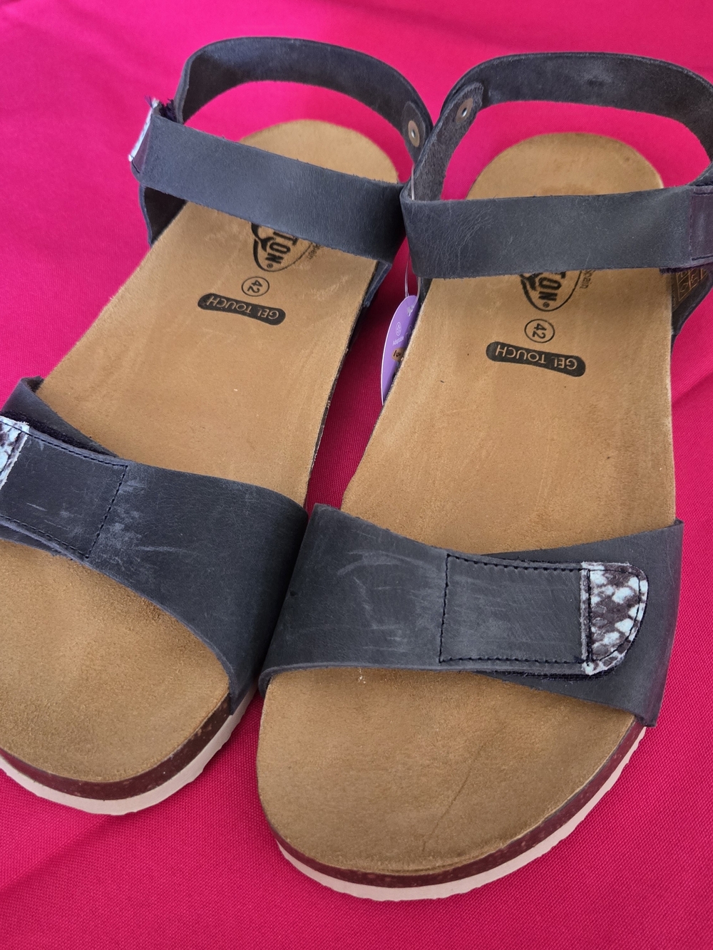 New Wide Women’s Blue Comfort Gel Touch Sandals